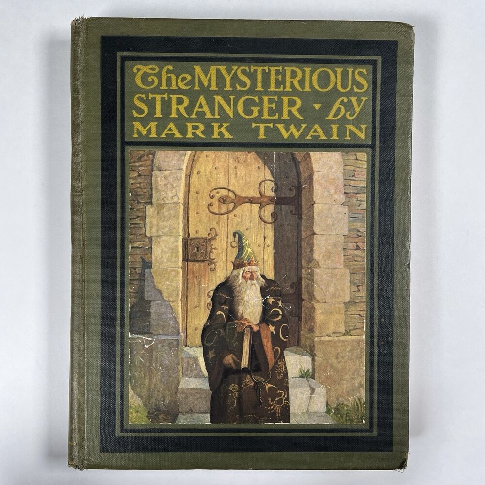 Mysterious Stranger Mark Twain Wyeth Vintage Hardcover Harpers FB Print 1927 (?)